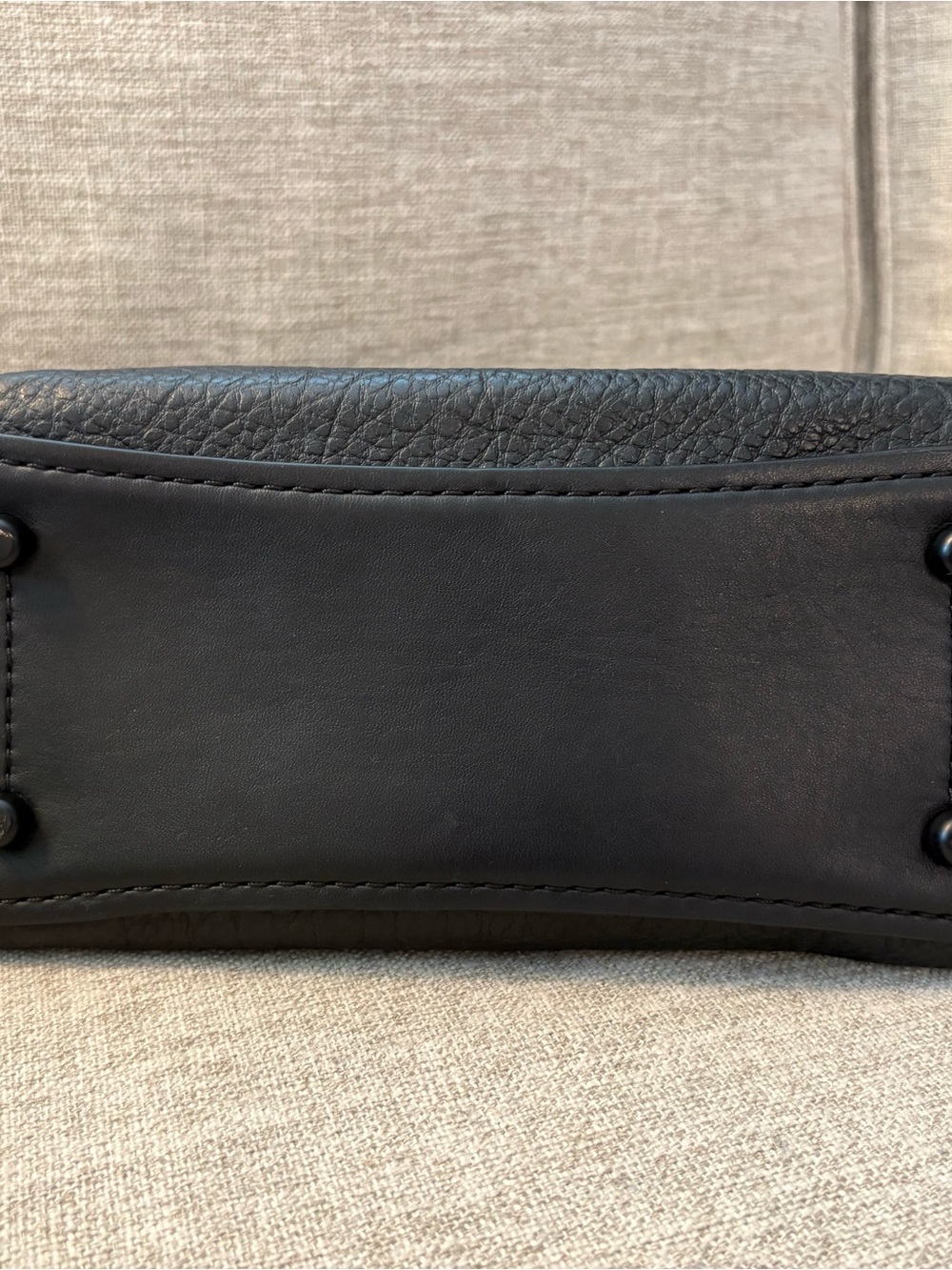 Coach Vintage Black Small Suede & Leather Satchel Top Handle Turnlock with Strap - Picture 8 of 14